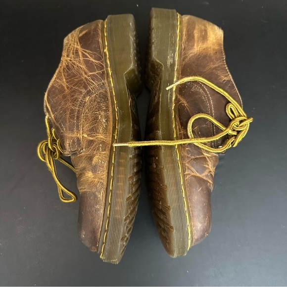 Dr. Martens Mens Brown Leather Distressed Oxfords Lace Up Size US 11 11823 - Picture 8 of 13